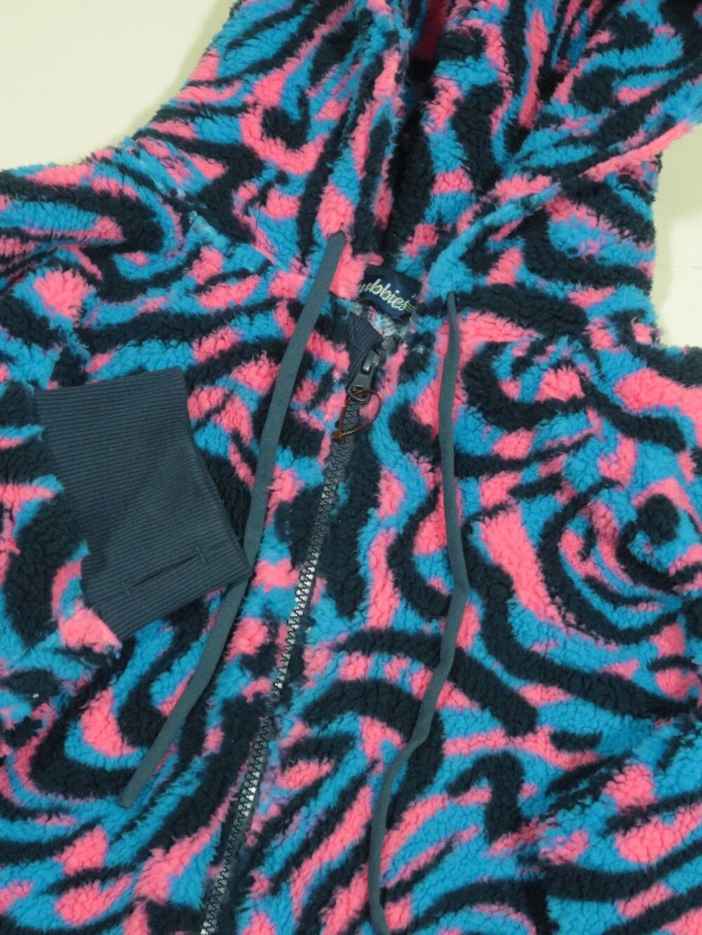 Chubbies Fleece Hoodie Lounger Romper Mens L Flamingo Full Zip Pockets Romphim